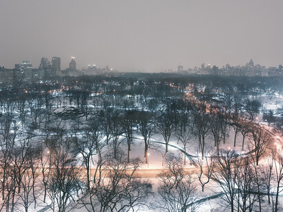 Josef Hoflehner, Central Park (Winter Night), Manhattan, New York, 2013, Archival pigment print, cortesy of the artist and Benrubi Gallery