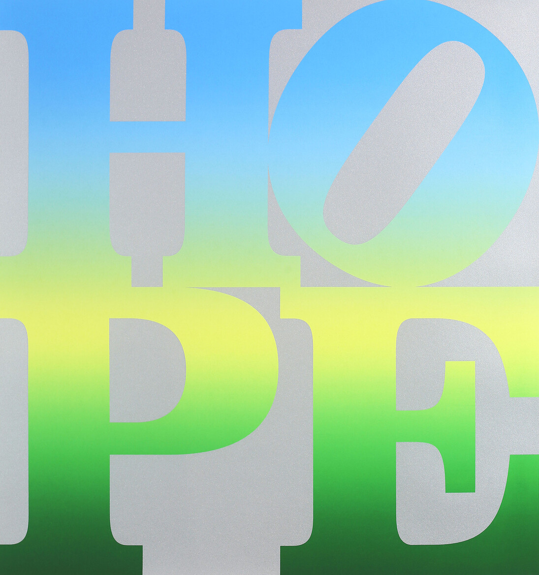 Robert Indiana, Four Seasons of HOPEbook (3_4), (silver), A portfolio of 4 Silkscreen Prints on coventry archival rag, 2012, Edition of 125, 74.9 x 89.2 cm