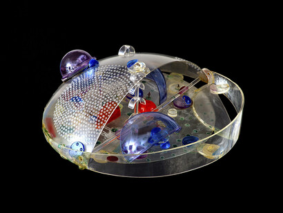 Maqueta de «Ciudad Hidroespacial», 1947, plexiglás, agua