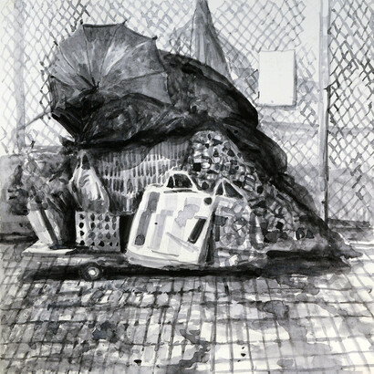 Danny Turitz. Watercolor Cart #15, 2017, Watercolor, 12 x 12 inches