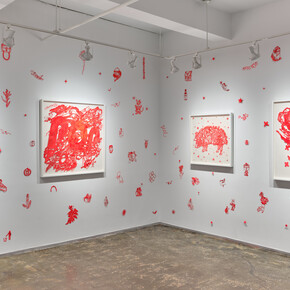 Joo Woo, Do not draw a red star, exhibition view. Courtesy of A.I.R Gallery