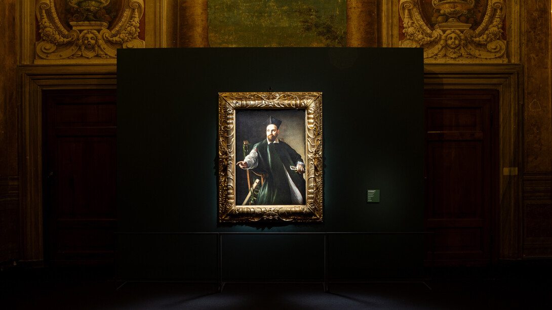 The portrait unveiled, exhibition view. Courtesy of the Gallerie 
Nazionali di Arte Antica 