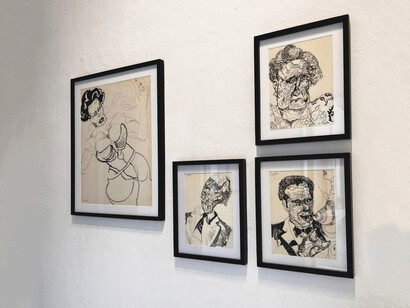 Nicholas Sperakis, Una ventana en The Bowery, vista de exhibición. Cortesía de Galería La Balsa