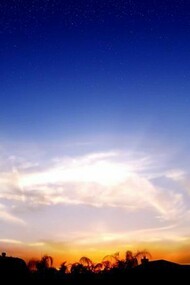 O céu ao pôr do sol