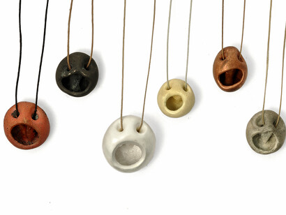 Carl Friedrich, Albert, Kurt, Isaac, Muhamad, Leonhard, Adam, 7 pendants , 2013, Silver, copper, gold, bronze, photo © Peter Bauhuis (detail)