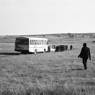 Santu Mofokeng, Chief More’s Funeral, GaMogopa, from “Bloemhof,” 1989, Courtesy The Walther Collection and Lunetta Bartz/MAKER, Johannesburg