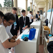 La delegazione del team "Ally" dell’Istituto "Allievi-Sangallo" di Terni ai Campionati di Imprenditorialità di Bergamo, il 4 e 5 giugno, 2025. Foto di Katia Pangrazi