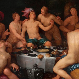 Cornelis Cornelisz. van Haarlem, The Prodigal Son among the Whores, 1615, oil on panel