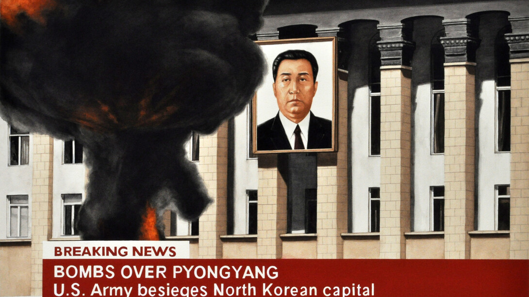 Kepa Garraza (2013), BBC News, July 2013, Gouache on paper, 49 x 72 cm