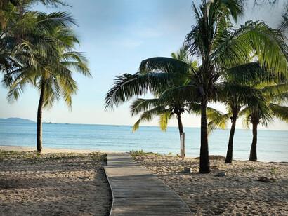 The beaches of Sanya, where the incident took place, Hainan, China