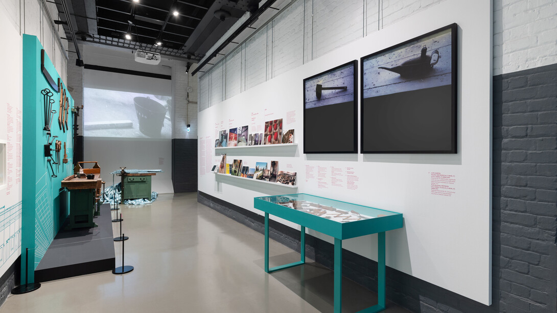 Central tejo carpentry workshop, 1936-2013, exhibition view. Courtesy of MAAT