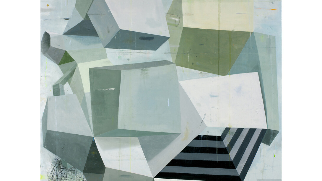 Deborah Zlotsky, A tricky subject (detail), 2014, Oil on canvas, 48 x 48 in.