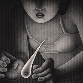 Angela Fang Zirbes, Holding a match, 2025. Courtesy of Hashimoto Contemporary