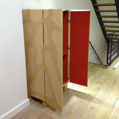 The sculpted Meanders cabinet by Jacques Jarrige. Photo Antoine Bootz. Courtesy of Valerie Goodman Gallery