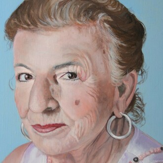 Carmen Panciroli, Franca, 2016, olio su tela di lino, cm. 30x24. Courtesy of Galleria 8,75 Artecontemporanea