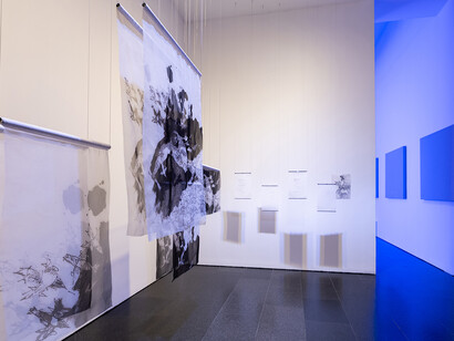 Basel Abbas and Ruanne Abou-Rahme, Prisoners of love: until the sun of freedom, exhibition view. Courtesy of Museu d’Art Contemporani de Barcelona