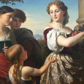 Adolf Friedrich Georg Wichmann, Die traubenspenderin (detail), 1852. Courtesy of Kunstsammlungen Chemnitz