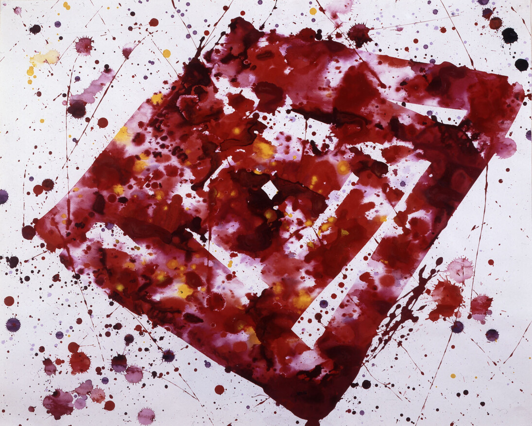 Sam Francis - Untitled 1975 - acrilico su carta - 58 x 73 cm. Courtesy Galleria Open Art, Prato