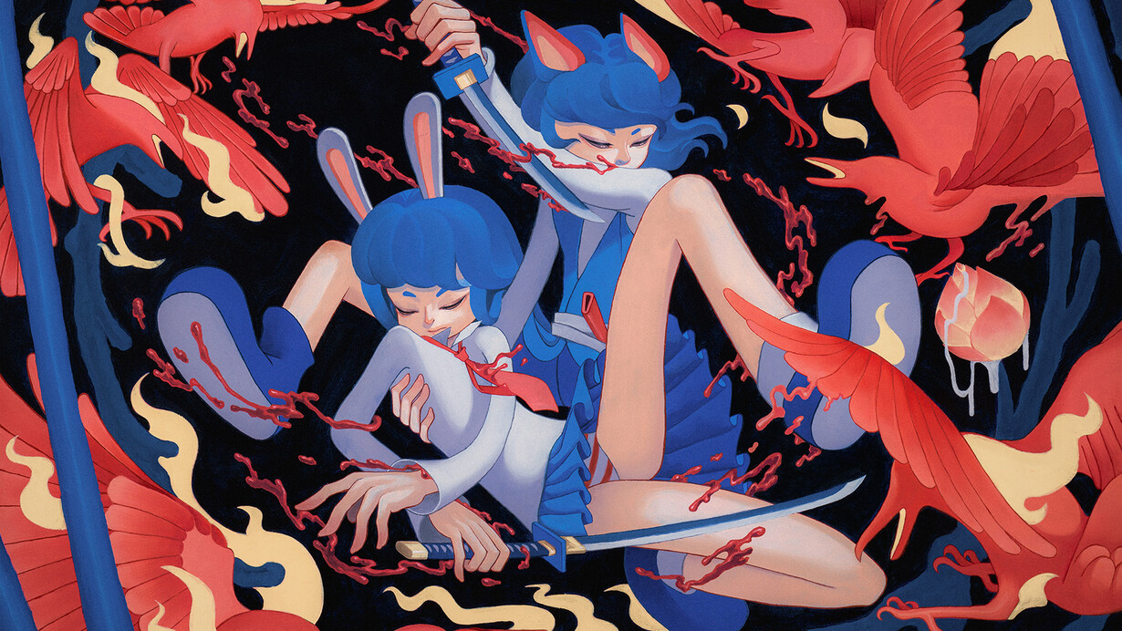 DCG London. Bobby Leash, I'd Rather Die While I'm Human, oil on canvas, 80x60cm. 
