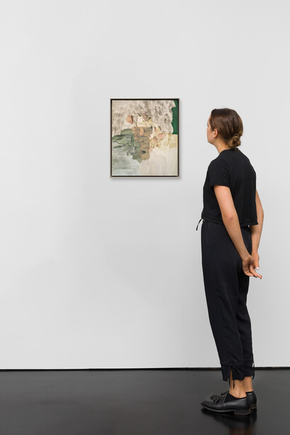 Andreas Eriksson, 'Bräckt', 2019. Oil, acrylic and
egg oil tempera on panel, 38 x 33cm (15 x 13in).
Framed: 40 x 35cm (15 3/4 x 13 3/4in). Copyright
Andreas Eriksson. Courtesy the artist and Stephen
Friedman Gallery, London.