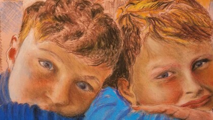 Peppino Fusar-Poli, Filippo e Edoardo, pastello