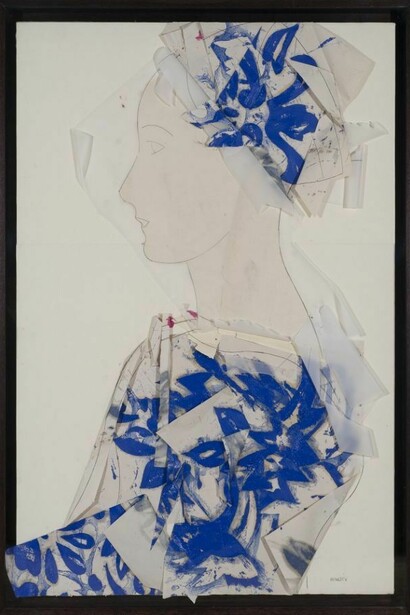 Perfil VII, 2013, collage, 65 x 47 in. (165.1 x 119.4 cm) © Manolo Valdés, courtesy Marlborough Gallery, New York