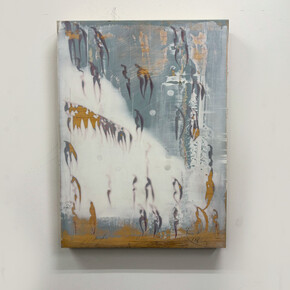 Wm. Dilworth, 14 as 1 #3, CountMarks ShadowMarks, 11/23 & 12/5/2019 114, 2019, Oil on wood, 15 1/8h x 11 3/16w in. Courtesy of the artist and Anita Rogers Gallery