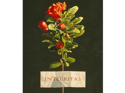 David Ligare, Integritas, 2015, Oil on canvas, 14 x 10 in.