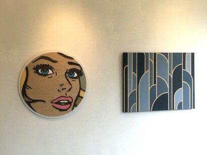 Various artists, All about blue 226, exhibition view. Courtesy of Elisa Contemporary Art