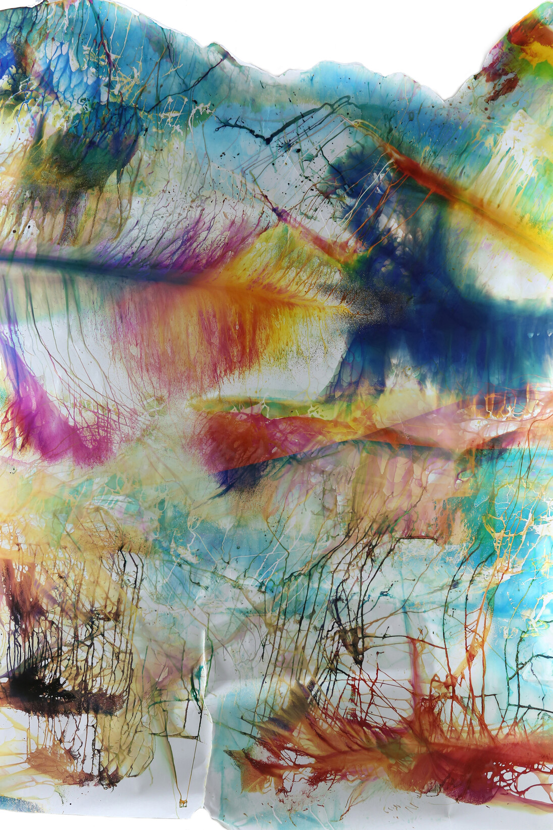 Mariah Robertson, 247, 2014, Unique chemical treatment on RA-4 paper, 96 x 72 inches (243.8 x 182.9 cm). Image courtesy of the artist and American Contemporary, New York