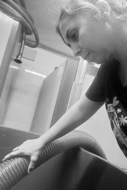 Maria Ernesta in the cellar