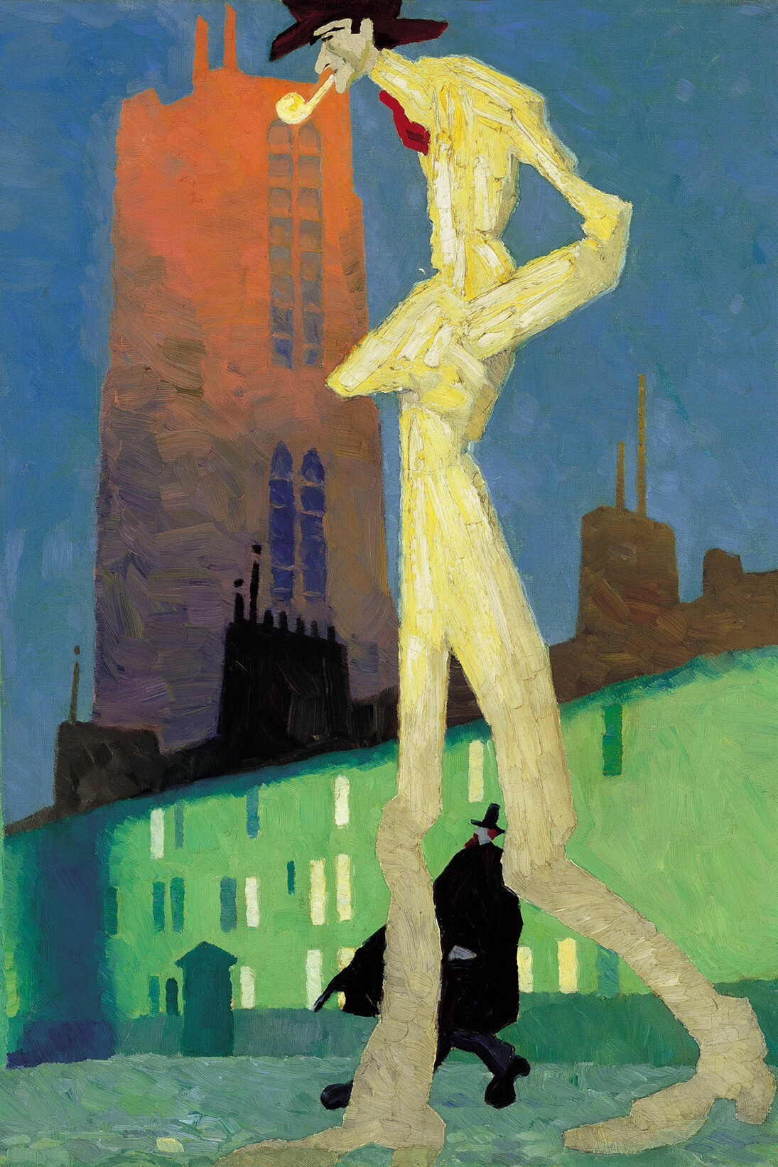 Lyonel Feininger, Américain, actif en Allemagne, 1871 – 1956, L’Homme blanc, 1907, Huile sur toile, 68 × 53 cm, Collection Carmen Thyssen-Bornemisza, en dépôt au Museo Thyssen-Bornemisza, Madrid, [Présenteé en exclusivité à Montréal]