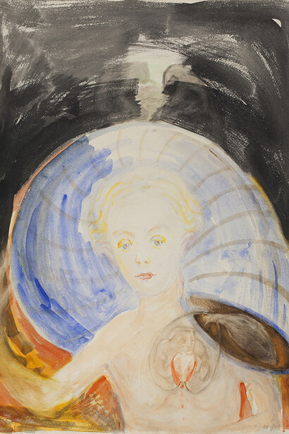 Hilma af Klint. The beyond, artwork in exhibition. Courtesy of The National Museum of Modern Art