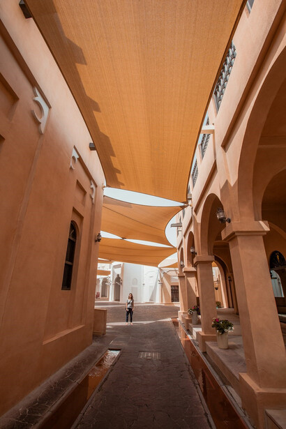The heart of Doha's cultural tapestry at the picturesque Katara Cultural Village in Qatar