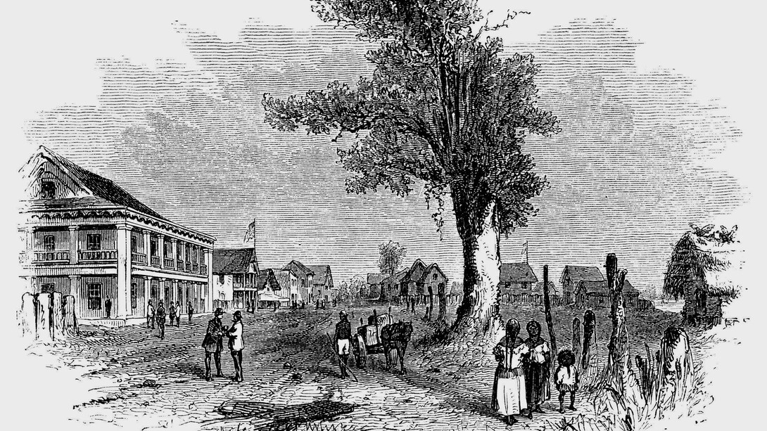 Una calle de San Juan del Norte (Greytown), en el siglo XIX