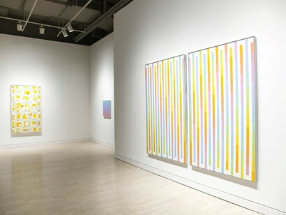 Edna Andrade. Symmetries, exhibition view. Courtesy of Locks Gallery