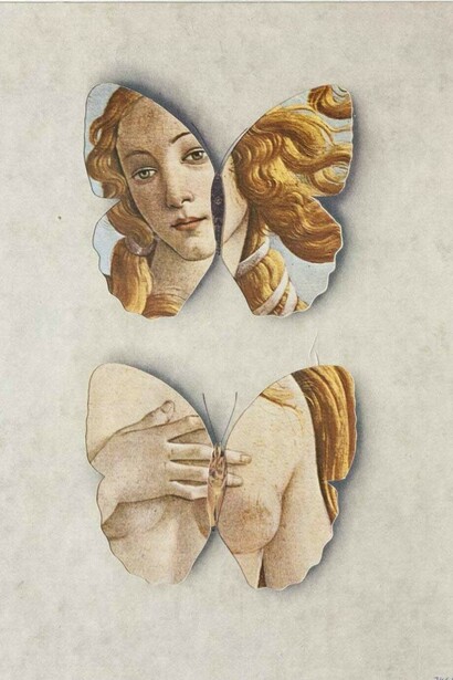 Jiří Kolář,  Voilà la femme, exhibition painting. Courtesy of National Gallery