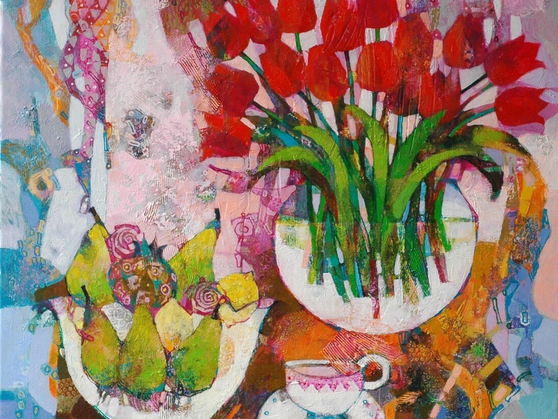 Still Life with Red Tulips