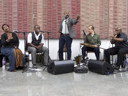 Theaster Gates, My Labor is My Protest Performance, White Cube, London, 2012. Photo: Sara Pooley. Courtesy the artist