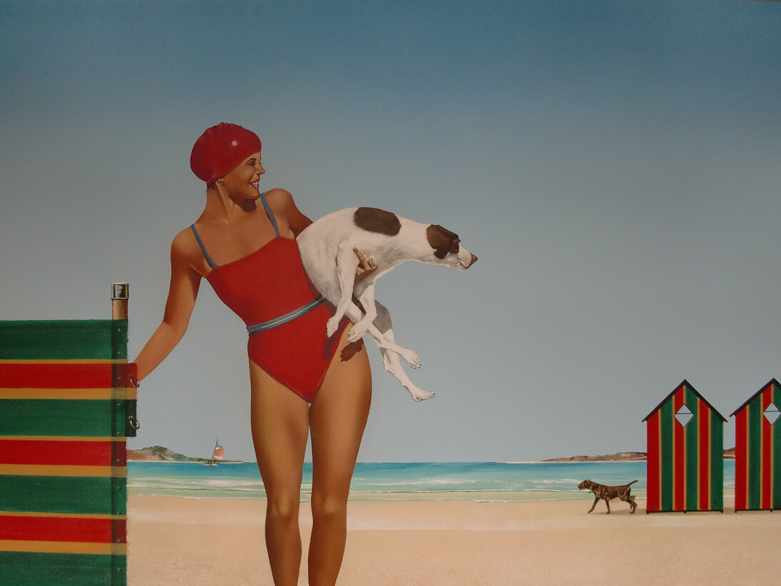 Mike Francis, Spot the Dog, Oil and acrylic on canvas, 127 x 152.5 cm