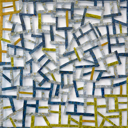 Susan Stover, Splintered canvas, 2024. Courtesy of Carrie Haddad Gallery