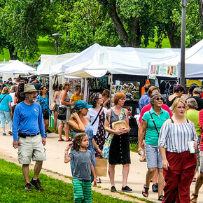 The Powderhorn Art Fair, past edition, exhibition view. Courtesy of the Powderhorn Art Fair 