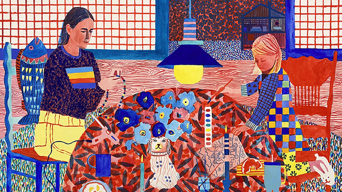 Elizabeth King Stanton, Bagels and crafts (detail), 2026. Courtesy of Hashimoto Contemporary