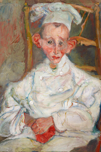 Chaïm Soutine, Der Konditor von Cagnes, 1922-1923. Öl auf Leinwand, 64,8 × 50 cm. Museum of Avant-Garde Mastery, Moskau