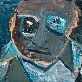 Victor Pesce, friendly face, 1984, oil on linen 18 x 24 inches