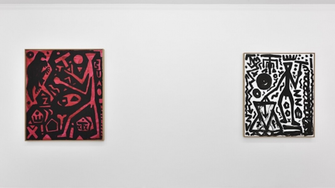 A travers A.R. Penck, Exhibition view. Courtesy of Suzanne Tarasieve 