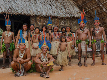 Miembros del grupo étnico indígena Tukano, nativo de las selvas del estado brasileño del Amazonas