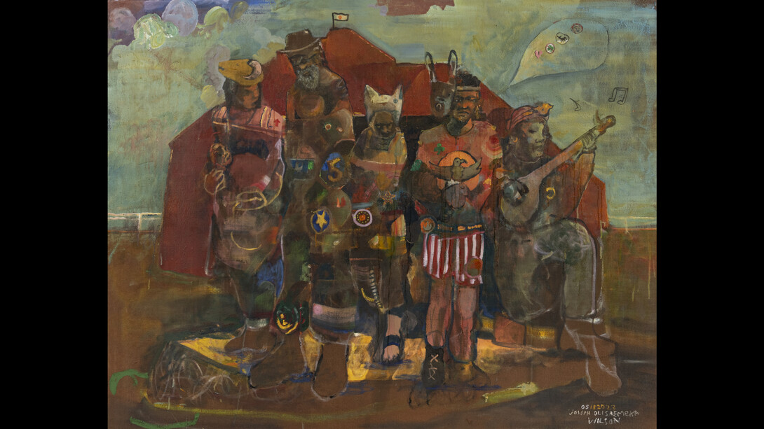 Joseph Olisaemeka Wilson, Wali's Farm, 2023. Courtesy of Derek Eller, NYC