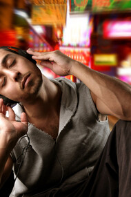 Listening to music