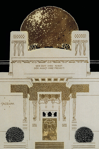 Joseph Maria Olbrich, Plakat für die zweite Ausstellung der Wiener Secession (Detail), 1898. Lithografie, 86,2 x 51,2 cm. Hessisches Landesmuseum, Darmstadt.